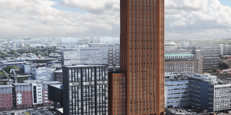 A CGI of the PBSA development in Birmingham, funded by Beaufort Capital